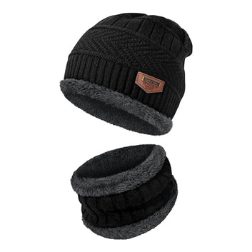 Beanie Cap & Neck Warmer for Men & Women