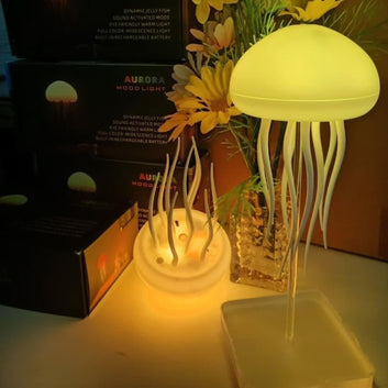 Jellyfish Lamp with  2-in-1 Wireless LED Aquarium Lamp 7-Color, Hanging, Silicone Rechargeable, Diwali Gifts for Family & Friends