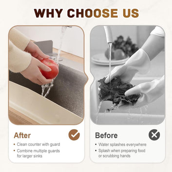 Kitchen Sink Water Splash Guard Silicone (Pack of 1)