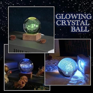 3D Solar Planet Crystal Ball LED Night Lamp.